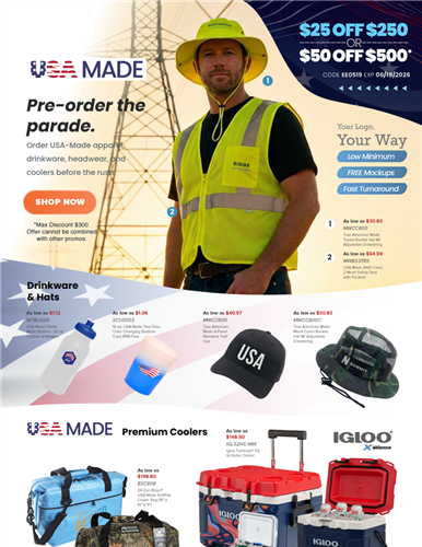 Promote with Pride-Shop USA Made Favorites