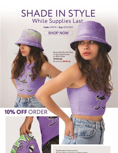 Enjoy 10% OFF on Sublimated Caps &amp; Hats