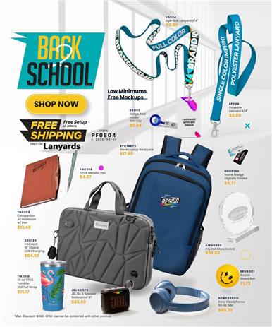 Back to School Essentials – Free Shipping on Lanyards + Free Setup on More
