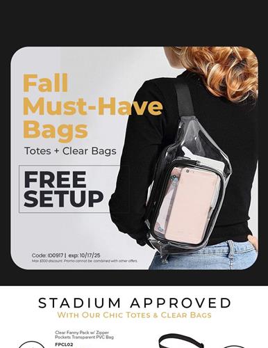 Stadium Approved Totes &amp; Clear Bags