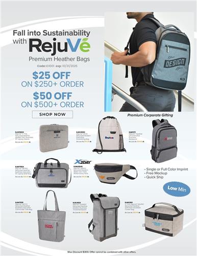 Enjoy Great Deals on Premium Heather RejuVe Bags