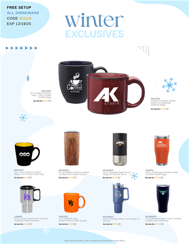 Winter Exclusives: Explore Stylish Drinkware