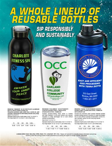 Whole Line Up of Reusable Bottles