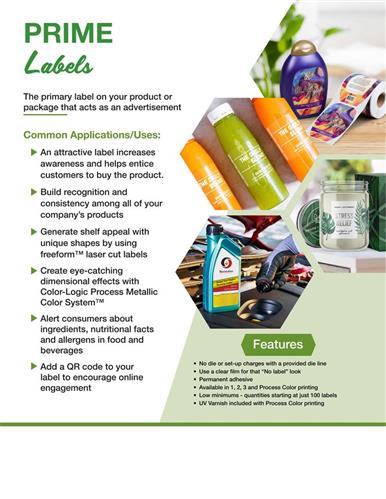 The primary label on your product or package that acts as an advertisement