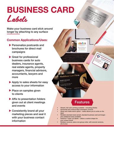 Make your business card stick around longer by attaching to any surface