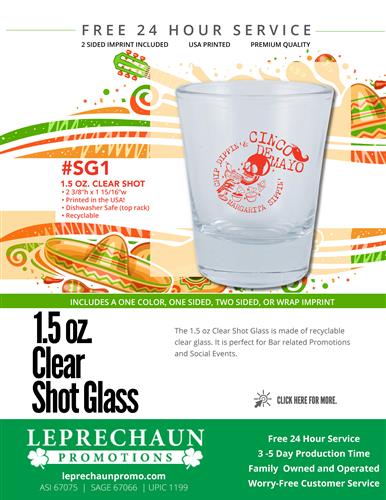 Recyclable Shot Glass to Celebrate at Your Event w/Free 24 Hr. Svc.