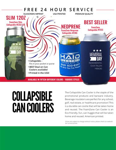 Industry Leading Can Cooler Sale w/Free 24 Hr. Svc.