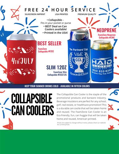 Best Selling Can Cooler Sale w/Free 24 Hr. Svc.