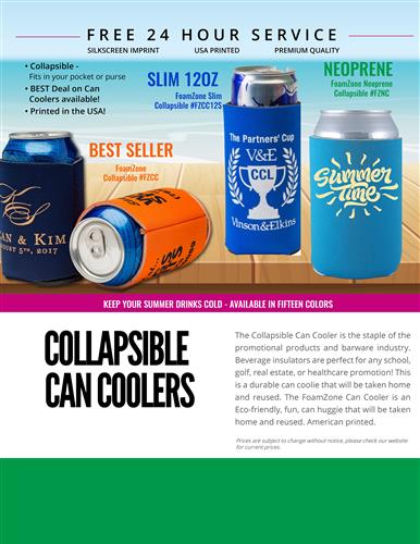Can Cooler Sale, Best prices, More Colors, Free 24 Hr. Svc.