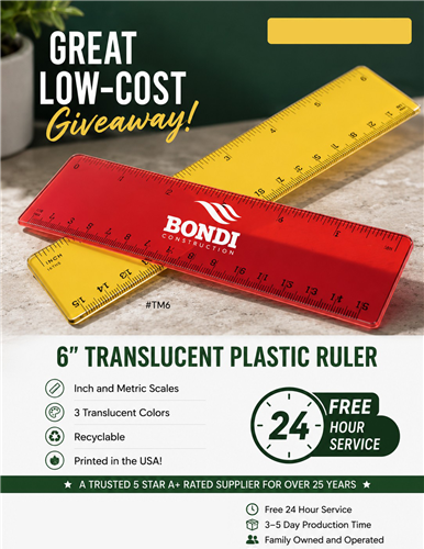 Back to School Budget Priced Rulers