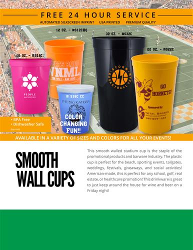 Sale on Smooth Wall Stadium Cups for Fall Events