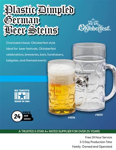 Still Time for Oktoberfest Steins w/Free 24 Hr. Svc.