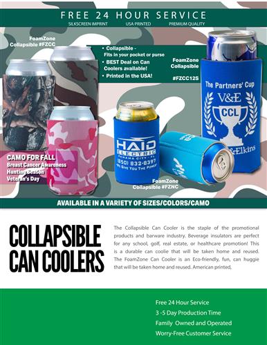 Best Prices on Can Coolers w/Free 24 Hr. Svc