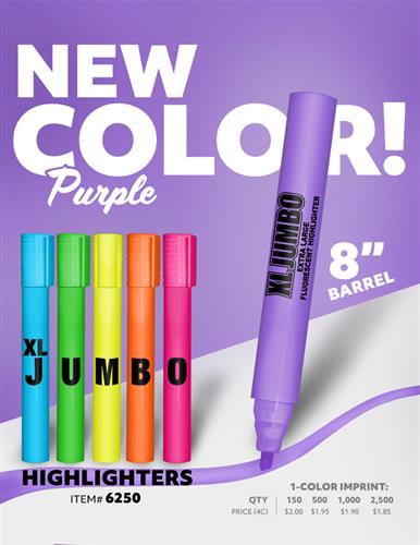 NEW Color: PURPLE XL Jumbo Highlighters