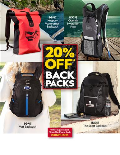 20% Off Backpacks!