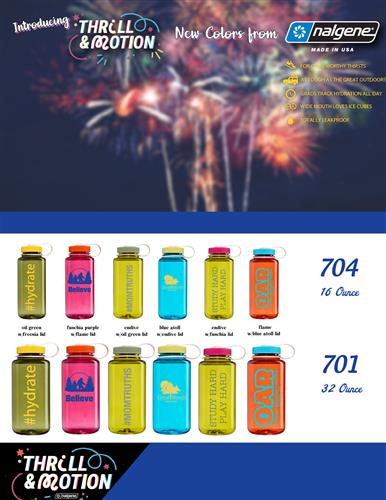 Introducing Thrill and Motion - New Colors from Nalgene!