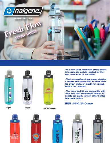 The Nalgene Fresh Flow Straw Bottlle - Just In Time For Summer!