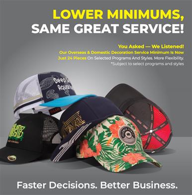 Custom Headwear — Minimum Just 24 Pieces!