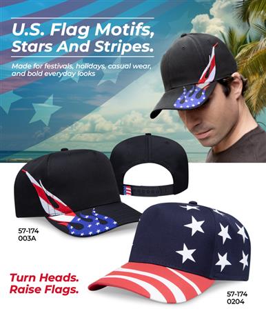 Flag Hats! Ready Blank or Fully Custom.
