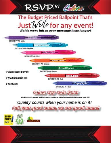 Just Write for any event!