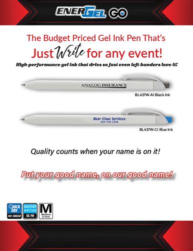 Below EQP Sale on Budget Gel Ink Pen