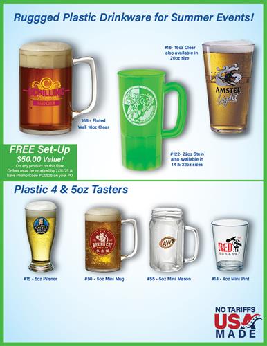 Rugged Plastic Drinkware