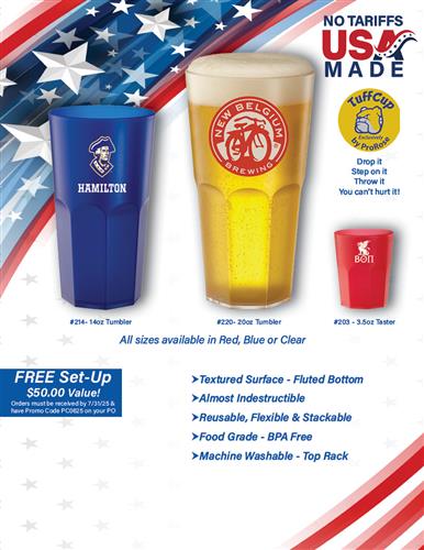 Indestructible USA Made Tuff Cups Sale