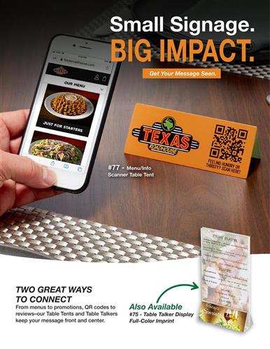 Turn Every Table into a Billboard with Table Talkers