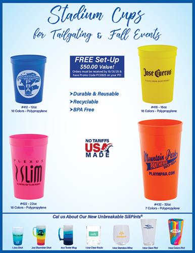 Stadium Cup Sale for Your Fall Events from Prorose