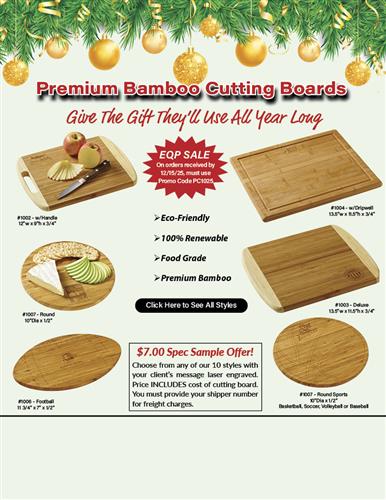 Bamboo Cutting Board Sale and Sample Offer