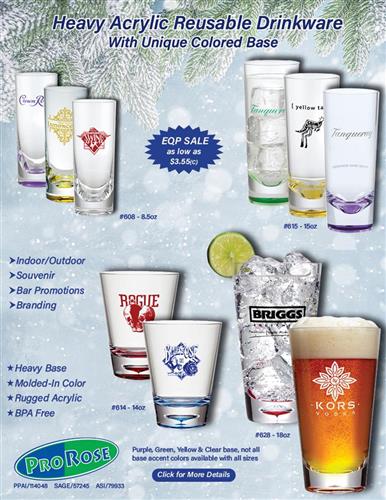 EQP Sale on Unique Acrylic Drinkware!