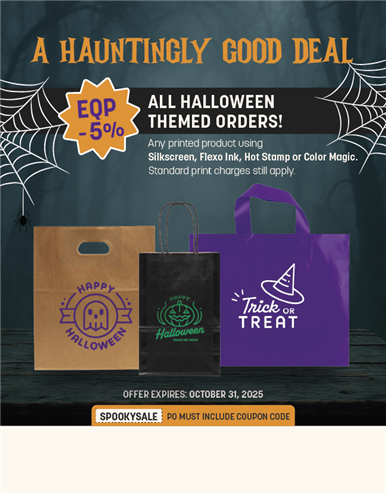 Save on ALL Halloween Bag Orders – No Tricks!
