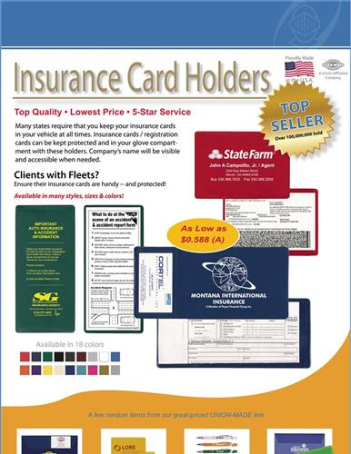 Insurance agents and companies LOVE THESE holders-USA Made - Millions used