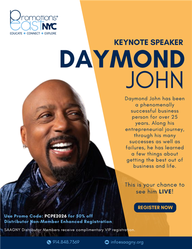 Don’t Miss Daymond John Live at Promotions East!