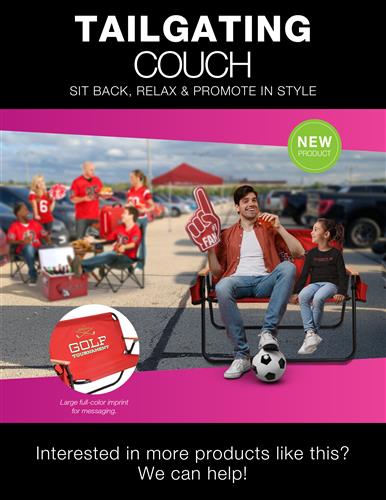 Tailgating Couch - sit back, relax &amp; promote in style!