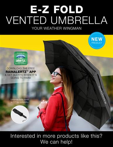 E-Z Fold Vented Umbrella - your weather wingman!