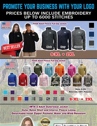 $8.95 jacket with your logo