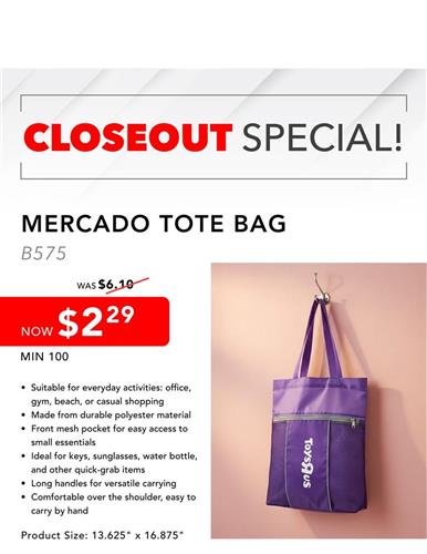 Closeout Special Mercado Tote Bag