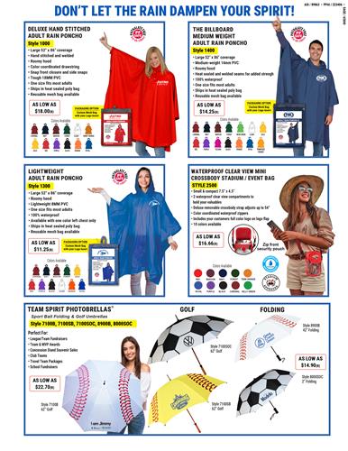 Quality Umbrellas, Ponchos &amp; Stadium Bags