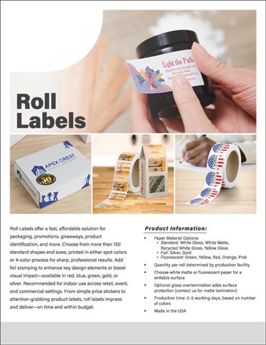 &#128269;Roll Labels: Over 150 Sizes, Fast Turnaround