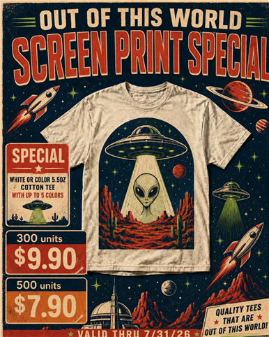 $7.90 T-Shirts + 5 Imprint Colors