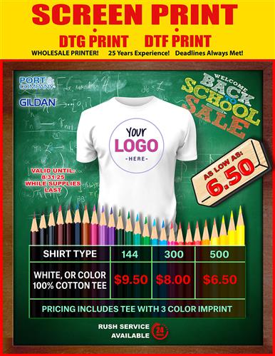Wholesale Screen Printing – Fast Turnaround and Unbeatable Quality!