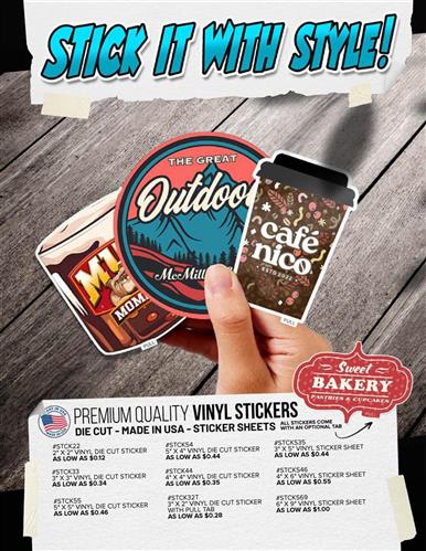 Premium Vinyl Stickers - Made in the USA!