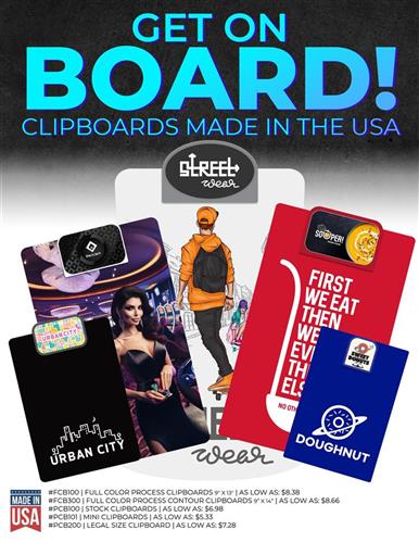 Get on Board! Clipboards Made in the USA!