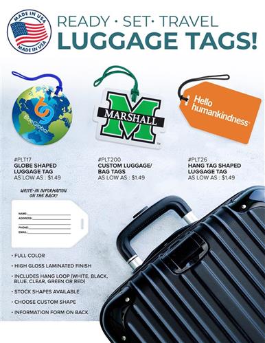 Made in USA Full Color Luggage Tags