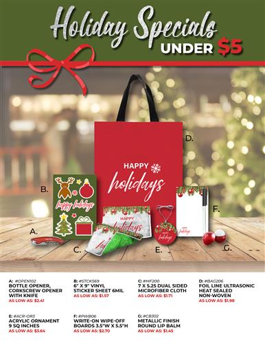 Holiday Specials Under $5