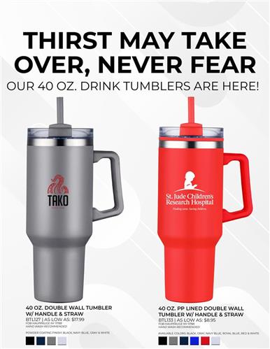 40oz TUMBLER-CHECK BLUE main image 0