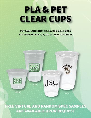 PLA &amp; PET Clear Cups