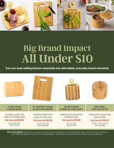 Big Brand Impact. All Under $10.