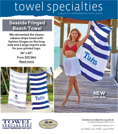A most unique beach towel....with side fringes.